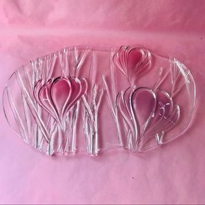 Vintage crystal party dish